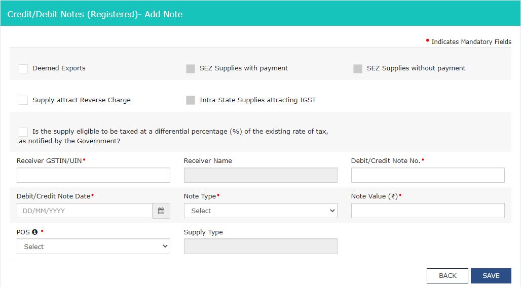 GSTN: Facility of Delinking of Credit Note/Debit Note from invoice is made available.