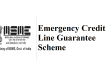 Central Govt. extends the Emergency Credit Line Guarantee Scheme (ECGLS) to November 30, 2020