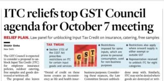 GST Council Meeting on October 7: Law Committee Proposes ITC Relief Under Section 17(5) of the CGST Act